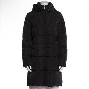 Moncler Black Down Hooded Coat